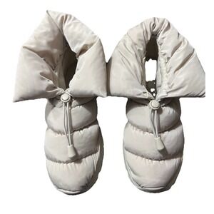 H&M Padded Puffer Snow Trainer Boots Drawstring Closure Sz Eu 38 US 7.5 Quilted